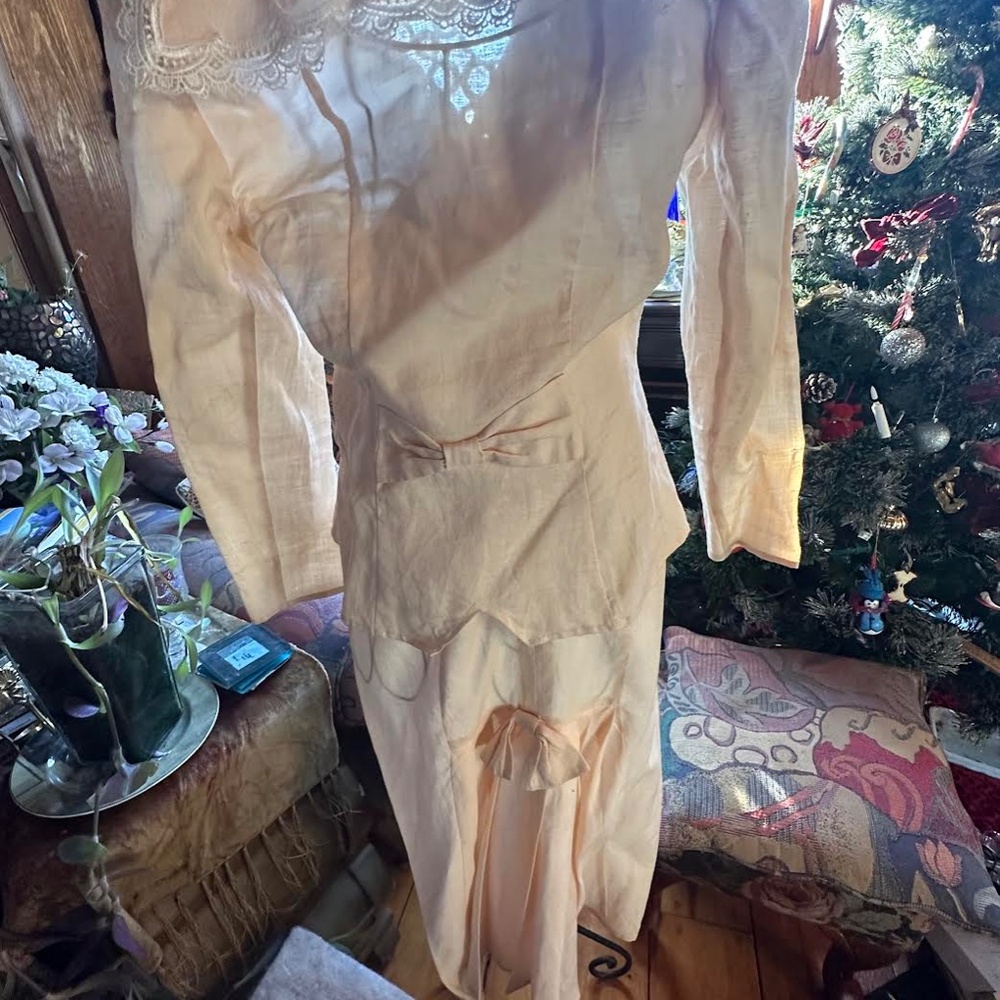PEACH DRESS LINEN SUIT - Picture 3 of 7